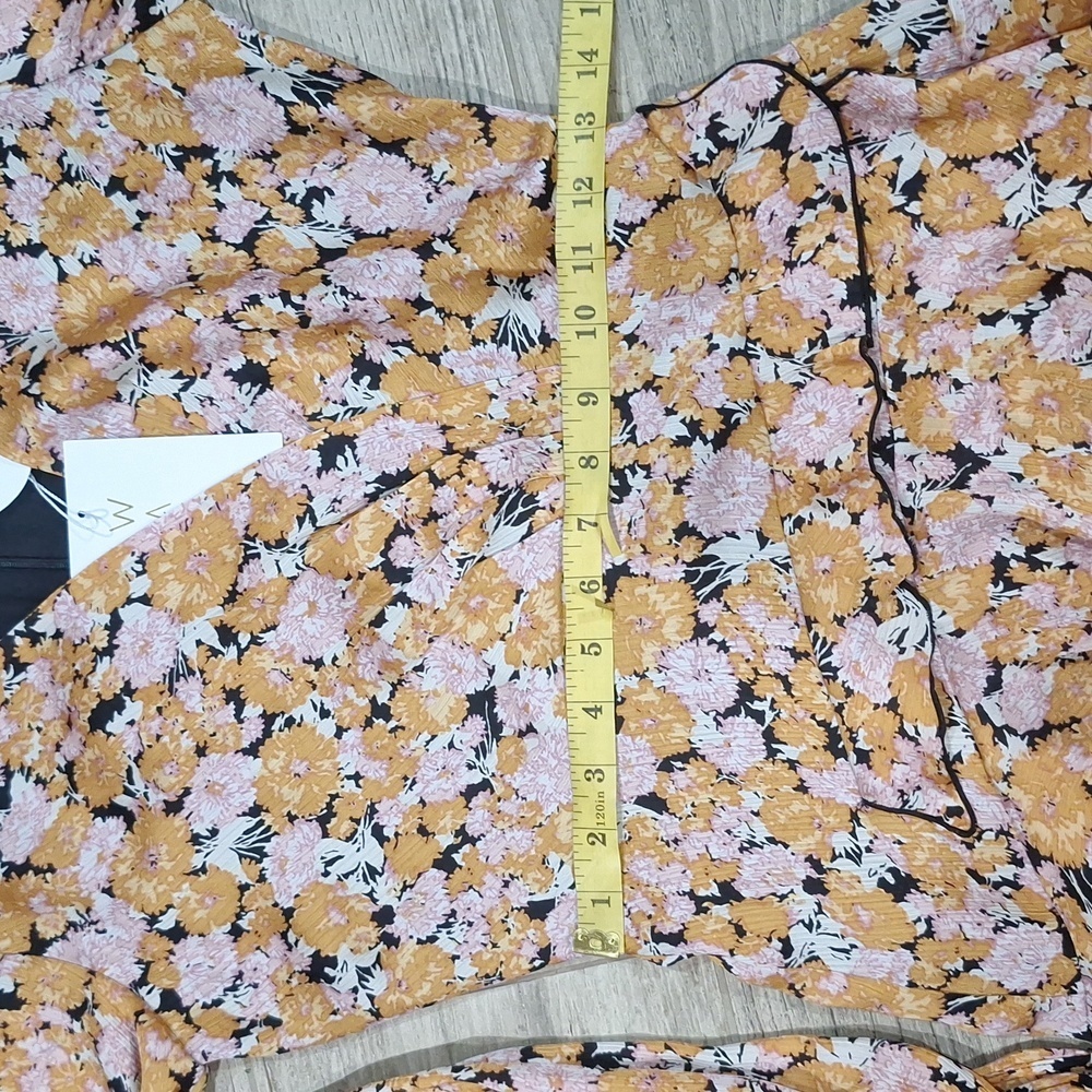 NWT Wayf pink and gold floral dress sz XS - Picture 11 of 11